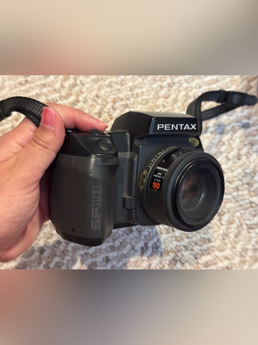 Pentax SF10 Black 35mm Film SLR Camera with 2 Lens’s